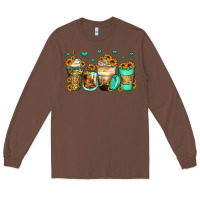 Chestnut sunflowers coffee cups Long Sleeve Tee - Zillion Design Studio