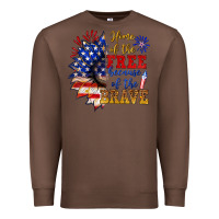 Chestnut home of the free because of the brave Premium Sweatshirt - NancyCooperArtShop