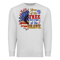 Dove Grey home of the free because of the brave Premium Sweatshirt - NancyCooperArtShop