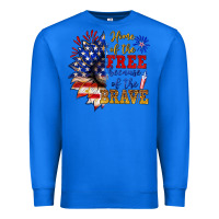 True Royal home of the free because of the brave Premium Sweatshirt - NancyCooperArtShop