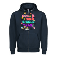 Navy god is bigger design Zipper Hoodie - JahusDesignShop