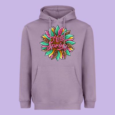 Hello Spring Sunflower Heavyweight Hoodie Designed By Artiststas