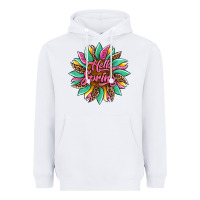 White hello spring sunflower Heavyweight Hoodie - Artiststas
