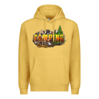 Antique Gold camping Premium Hoodie - NancyCooperArtShop