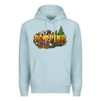 Blue Mist camping Premium Hoodie - NancyCooperArtShop
