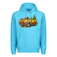 Ocean Blue camping Premium Hoodie - NancyCooperArtShop