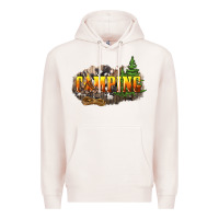 Pale Pink camping Premium Hoodie - NancyCooperArtShop
