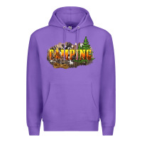 Purple camping Premium Hoodie - NancyCooperArtShop