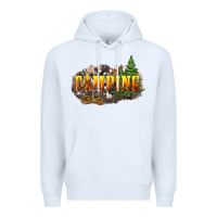 White camping Premium Hoodie - NancyCooperArtShop