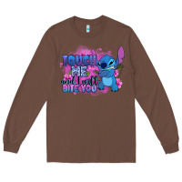 Chestnut touch me and i will bite you stitch Long Sleeve Tee - Zillion Design Studio