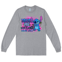 Heather Grey touch me and i will bite you stitch Long Sleeve Tee - Zillion Design Studio