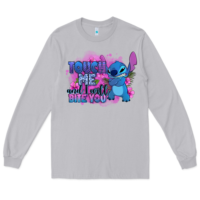 Touch Me And I Will Bite You Stitch Long Sleeve Tee by Zillion Design Studio | Teevron