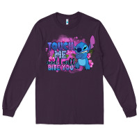 Plum touch me and i will bite you stitch Long Sleeve Tee - Zillion Design Studio
