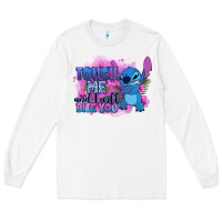 White touch me and i will bite you stitch Long Sleeve Tee - Zillion Design Studio