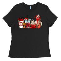 Black hockey coffee cups Ladies Tee - AdoDesignShop