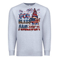 Heather Grey god bless america Premium Sweatshirt - NancyCooperArtShop