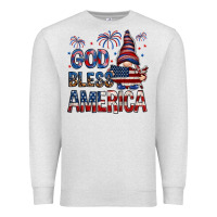 Oatmeal Heather god bless america Premium Sweatshirt - NancyCooperArtShop