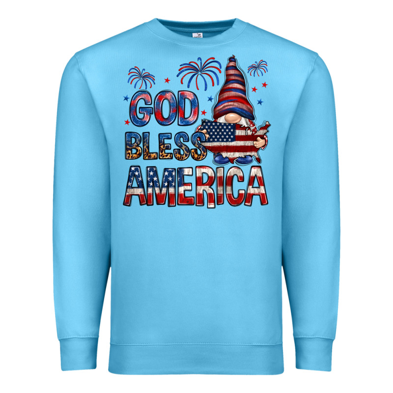 God Bless America Premium Sweatshirt by NancyCooperArtShop | Teevron