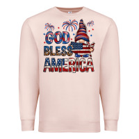 Pale Pink god bless america Premium Sweatshirt - NancyCooperArtShop