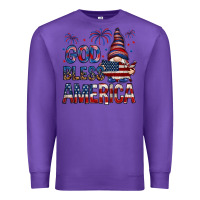 Purple god bless america Premium Sweatshirt - NancyCooperArtShop
