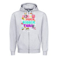 Heather Grey god is bigger design Zipper Hoodie - JahusDesignShop