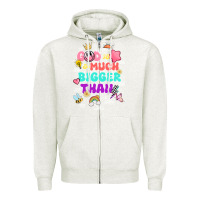 Oatmeal Heather god is bigger design Zipper Hoodie - JahusDesignShop