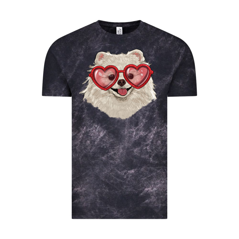 White Pomeranian With Love Glasses Vintage Tee by RanaPortraitStore | Teevron