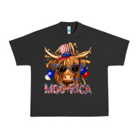 Pigment Black moorica with cow billie wilder Urban Heavy Tee - texasbilliewilder