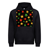 Black african color stars seamless pattern Urban Hoodie - BundleAndBundleShop