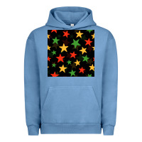 Pigment Pebble Blue african color stars seamless pattern Urban Hoodie - BundleAndBundleShop