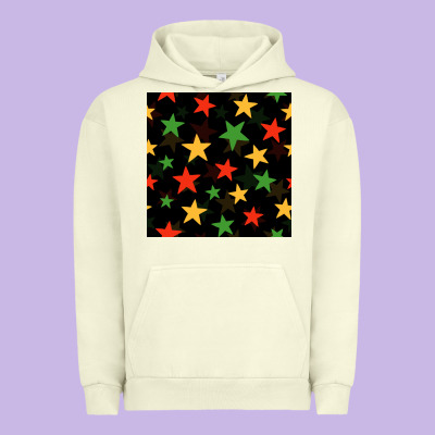 African Color Stars Seamless Pattern Urban Hoodie Designed By Bundleandbundleshop