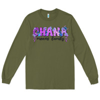 Army Green ohana means family with stitch Long Sleeve Tee - texasbilliewilder