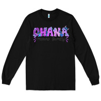 Black ohana means family with stitch Long Sleeve Tee - texasbilliewilder