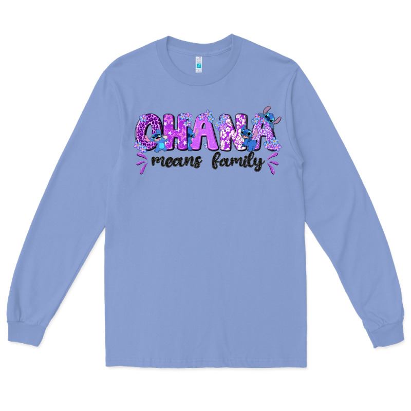 Ohana Means Family With Stitch Long Sleeve Tee by texasbilliewilder | Teevron