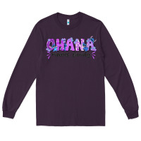 Plum ohana means family with stitch Long Sleeve Tee - texasbilliewilder