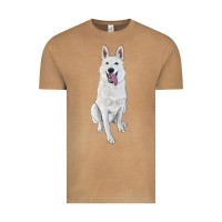 Vintage Camel Hand Drawing White Shepherd Vintage Tee - RanaPortraitStore