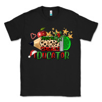 Black christmas educator pencil Classic Tee - FaDigitalArtStudio