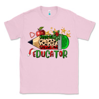 Bubblegum Pink christmas educator pencil Classic Tee - FaDigitalArtStudio