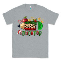 Heather Grey christmas educator pencil Classic Tee - FaDigitalArtStudio