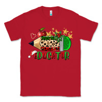 Red christmas educator pencil Classic Tee - FaDigitalArtStudio