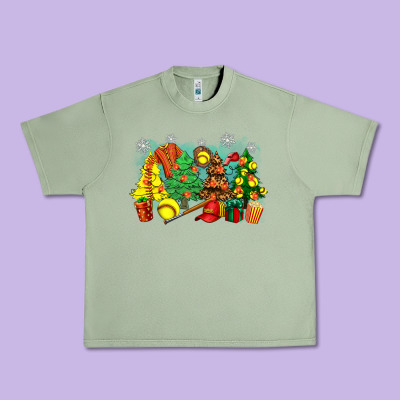 Urban Heavy Tee christmas trees with softball