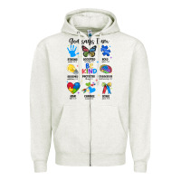 God Says I Am Autism Zipper Hoodie | Teevron
