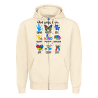 Sandshell god says i am autism Zipper Hoodie - JahusDesignShop