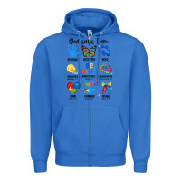 True Royal god says i am autism Zipper Hoodie - JahusDesignShop