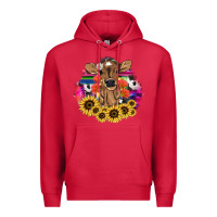 Cardinal baby cow flower Premium Hoodie - NancyCooperArtShop
