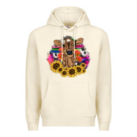 Sandshell baby cow flower Premium Hoodie - NancyCooperArtShop
