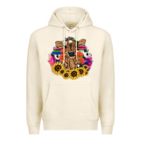 Tofu baby cow flower Premium Hoodie - NancyCooperArtShop