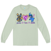 Matcha peace love stitch Long Sleeve Tee - texasbilliewilder