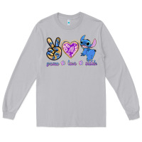 Moon Dust peace love stitch Long Sleeve Tee - texasbilliewilder