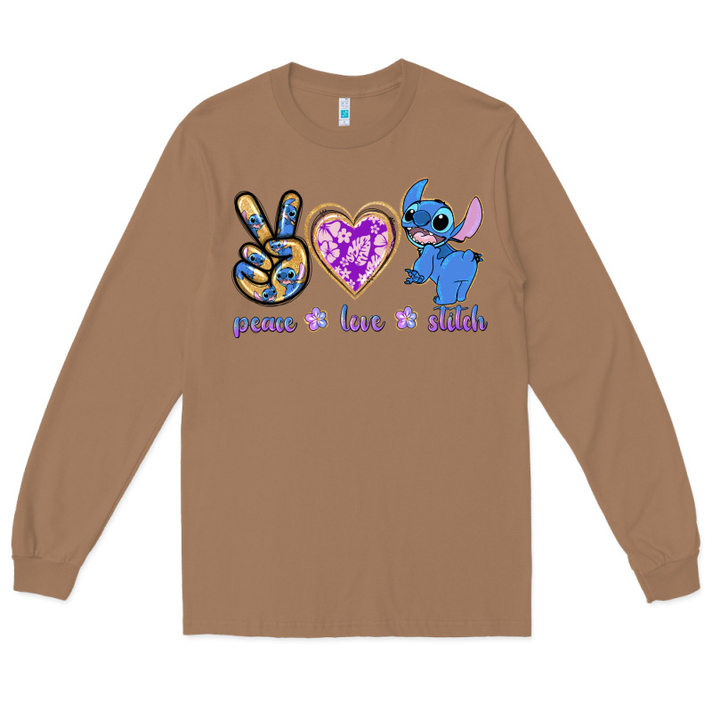 Peace Love Stitch Long Sleeve Tee by texasbilliewilder | Teevron